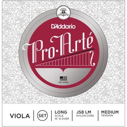 D`Addario J58 LM  Комплект струн для альта больше 16" Pro Arte, Medium Tension