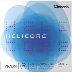 D'Addario H310W 4/4M  Комплект струн для скрипки 4/4 Helicore, Е/ми алюминий, Medium Tension