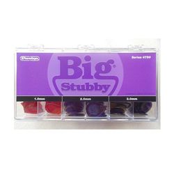 Dunlop 4750 Stubby Big Display  коробка с медиаторами, 1.0, 2.0, 3.0 мм по 48 шт, 144 шт