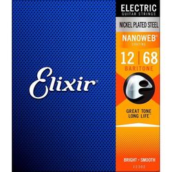 Elixir 12302 NanoWeb  струны для электрогитары Extra Heavy/Baritone 12-68