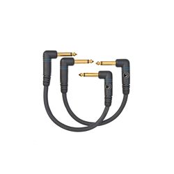 Planet Waves PW-PRA-205  набор из 2-х шнуров Custom jack-jack (угловые), 15см.