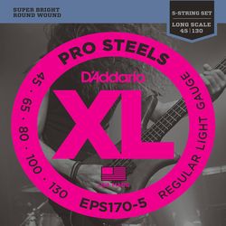 D`Addario EPS170  Струны для бас-гитары Pro Steels 45-100, Regular Light