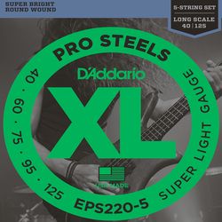D`Addario EPS220  Струны для бас-гитары Pro Steesl 40-95, Super Light