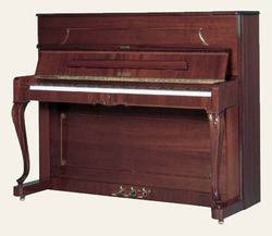 Petrof P 118C1 (2251)  акустическое пианино, Chippendale, высота 118 см, цвет полированный орех