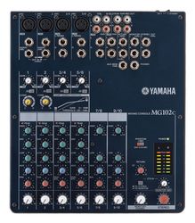 Yamaha MG-102C  микшерный пульт 4микр/лин. вх., 2-4 лин. стерео, инсерт x 4, 2x AUX, 2 компресс