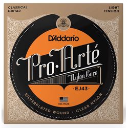 D`Addario EJ43  Струны для классической гитары, Pro Arte, Прозрачный нейлон, Silver, Light Tension