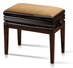 Hidrau BG5(TC5) Mahogany 01gloss  банкетка, красное дерево полированная, красный бархат
