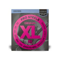 D`Addario EPS170-6SL  Струны для 6-струнной бас-гитары Pro Steels 32-130 Super Long Scale, 35"+ 