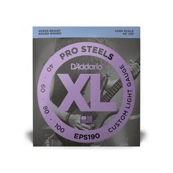D`Addario EPS190  Струны для бас-гитары, Pro Steels 40-100, Custom Light