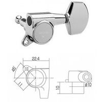 Gotoh SG381-HAPM-01-C  колки локовые, автозажим, регулируемые, 3+3, хром, schaller large