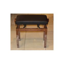 Hidrau BG300A Mahogany Gloss 1 (L28)  банкетка, полированное красное дерево, черная кожа