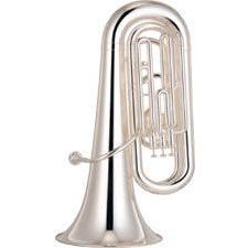 Yamaha YBB-105S  туба in BBb, компактн.  мод, 3х помповая,366мм.,16,8мм.,Yellow brass, посеребр