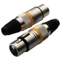 Rockcable RCL10001 M  кабельный балансный разъем XLR female, 3 контакта, металл/ крышка металл