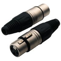 Rockcable RCL10001 P  кабельный балансный разъем XLR female, 3 контакта, металл/ крышка пластик