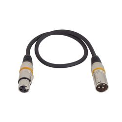 Rockcable RCL30350 D6  Микрофонный кабель XLR(М) XLR( F) 50 см Металл, корп.