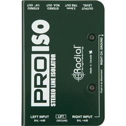Radial ProISO  стерео изолятор, вход 2 х XLR, выход 2 х RCA/ 1/4"Jack