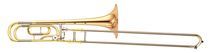 Yamaha YSL-448G(E)  тромбон тенор Bb/F полупрофессиональный, желтая медь, лак