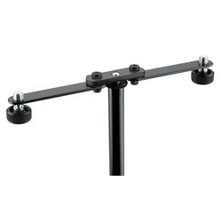 K&M 23510-300-55  держатель для 2-х микрофонов, поворотные секции, чёрный