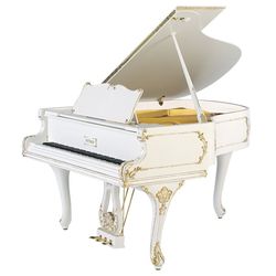 Petrof P 173 Breeze Rococo (0002)  рояль, длина 173 см, цвет белый, сатинированный, золотая фурнитур