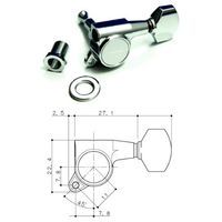 Gotoh SG381-MG-07-C-(L3+R3)  колки локовые, автозажим, 3+3, хром, schaller style