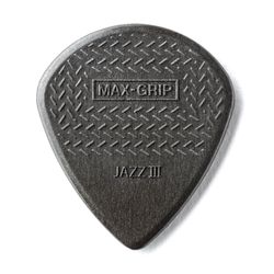 Dunlop 471R3C Max-Grip Jazz III Carbon 24Pack  медиаторы, острый кончик, толщина 1.38 мм, серый, 24 