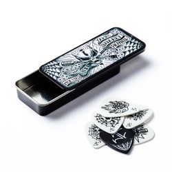 Dunlop JPH01T088 James Hetfield Pick Tin  сувенирный набор медиаторов в пенале, 0.88 мм, 6 шт