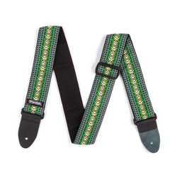 Dunlop D6704GN Jacquard Matrix Green SALE  дизайнерский ремень для гитары, жаккардовая ткань c кожей