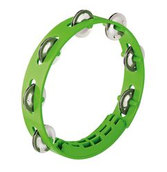 Nino Percussion NINO49GG SALE  тамбурин пластиковый 8", однорядный, сталь, цвет зелёный