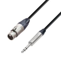 Adam Hall K5 BFV 0150 SALE  микрофонный кабель XLR(F) - 6,35 Jack stereo, с разъёмами Neutrik, 1,5 м