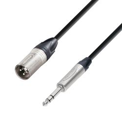 Adam Hall K5 BMV 0300 SALE  микрофонный кабель XLR(M)-Jack stereo, с разъёмами Neutrik, 3 м