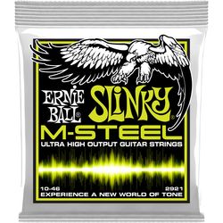 Ernie Ball 2921  струны для электрогитары M-STEEL Regular Slinky 10-46