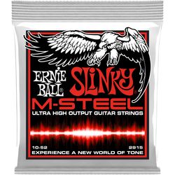 Ernie Ball 2915  струны для электрогитары M-STEEL Skinny Top Heavy Bottom 10-52