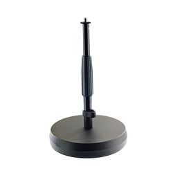 K&M 23325-300-55  микрофонная стойка, прямая, с круглым основанием, чёрная, 217-347 мм