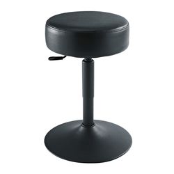 K&M 14092-017-55  стул для пианиста круглый, пневматический, черный, кожзам, 470-600 мм