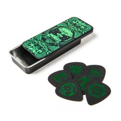 Dunlop ILDCT01 I Love Dust Pick Tin SALE  сувенирный набор медиаторов в пенале, толщина 0.88 мм, зел