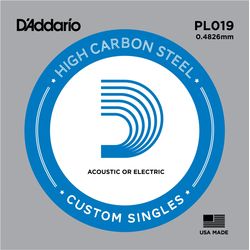 D`Addario PL019  отдельная струна .019" из стали без обмотки для акустической и электрической гитары