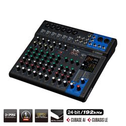 Yamaha MG12XUK  микшерный пульт,12 кан, 6микр,/4 стер.лин.1AUX,FX, USB Audio, Cubase AI