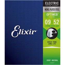 Elixir 19007 OptiWeb  струны для 7-ми струнной электрогитары Super Light 09-52