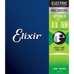 Elixir 19106 OptiWeb  струны для 7-ми струнной электрогитары Medium 11-59