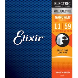 Elixir 12106 NanoWeb  струны для 7-ми струнной электрогитары Medium 11-59