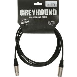 Klotz GRG1FM10  GREYHOUND микрофонный кабель XLR(F)/XLR(M), 10 м, черный, разъемы Klotz