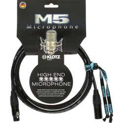 Klotz M5FM03  M5 микрофонный кабель XLR(F)/XLR(M), 3 м, черный, разъемы Neutrik