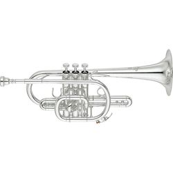 Yamaha YCR-9435  Корнет С ручной работы, серия Custom, раструб 123мм, менз.11.65мм, посеребрённый