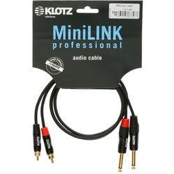Klotz KT-CJ600  кабель межкомпонентный 2 RCA - 2 JACK, 6м, позолоченные разъемы, металл