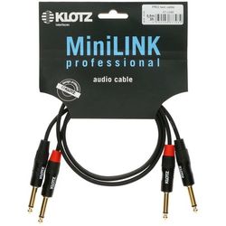 Klotz KT-JJ150  кабель межкомпонентный 2 JACK - 2 JACK, 1.5м, позолоченные разъемы, металл