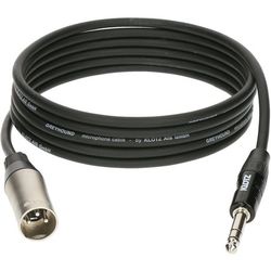 Klotz GRG1MP01.5  GREYHOUND микрофонный кабель XLR(M)/cтерео джек, 1,5 м, черный, разъемы Klotz