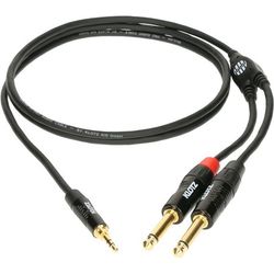 Klotz KY5-150  компонентный кабель стерео мини-джек / 2 х моно джек, 1,5 м, позолоченные разъемы