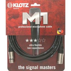Klotz M1K1FM0300  M1 микрофонный кабель XLR(F)/XLR(M), 3 м, черный, разъемы Klotz