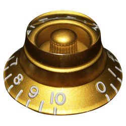 Hosco H-SKG-160I  ручка потенциометра Les Paul (дюймовый размер), цилиндр, Gold, embossed