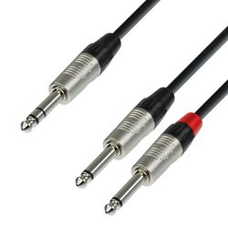 Adam Hall K4 YVPP 0090 SALE  аудиокабель 6,3 Jack stereo-2 x 6,3 Jack mono, REAN, 0,9м